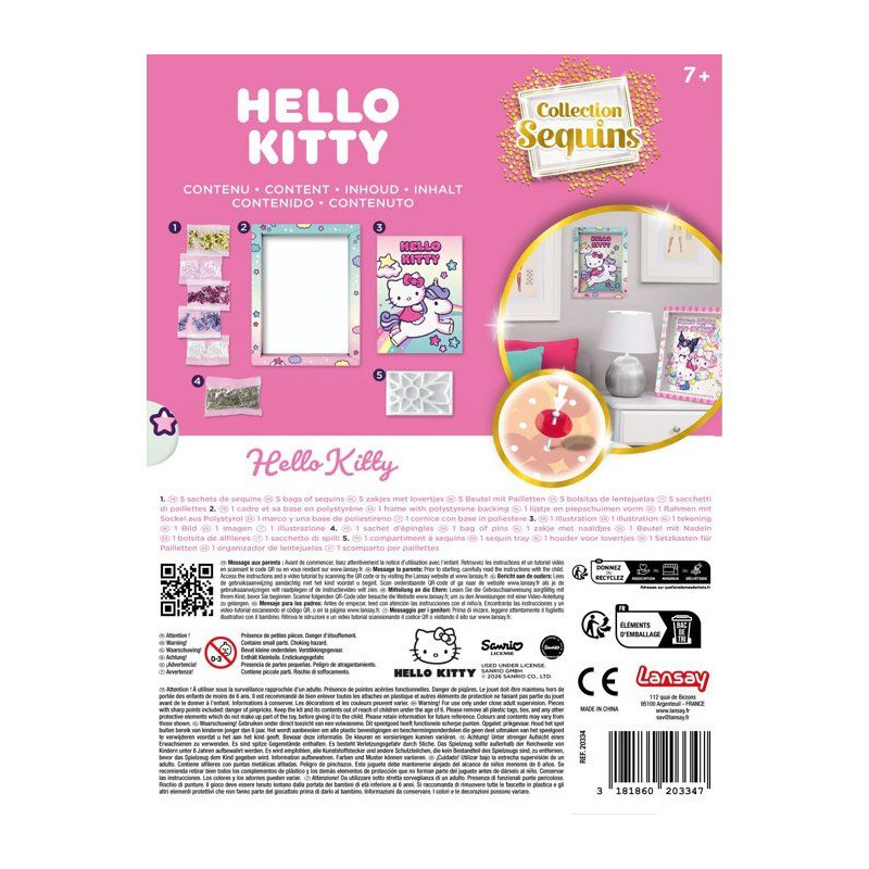 Jeu créatif - LANSAY - COLLECTION SEQUINS - HELLO KITTY & UNICORN - C