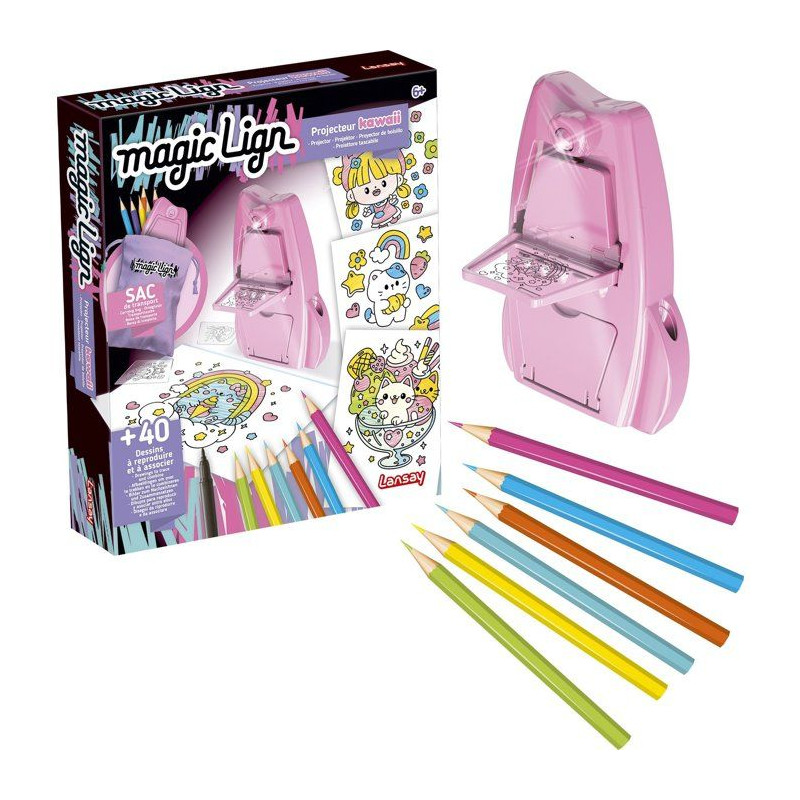 Loisir créatif - LANSAY - MAGIC LIGN - jeu de coloriage - PROJECTEUR