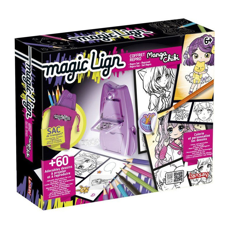 Loisir créatif - LANSAY - MAGIC LIGN - jeu de coloriage - PROJECTEUR