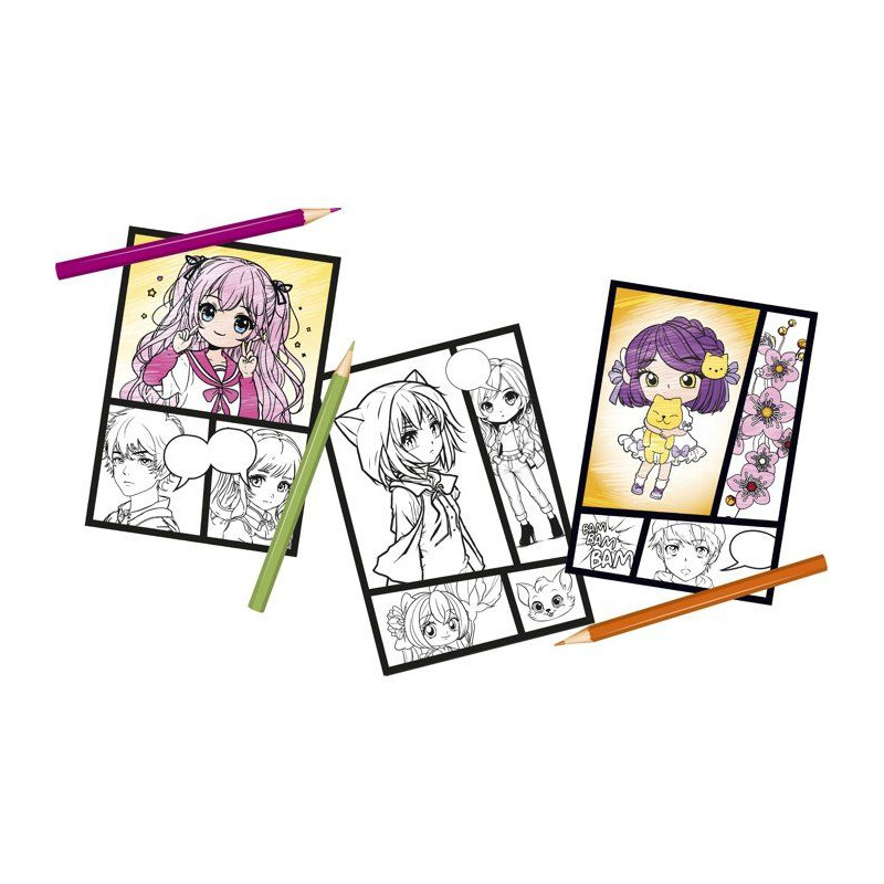Loisir créatif - LANSAY - MAGIC LIGN - jeu de coloriage - PROJECTEUR