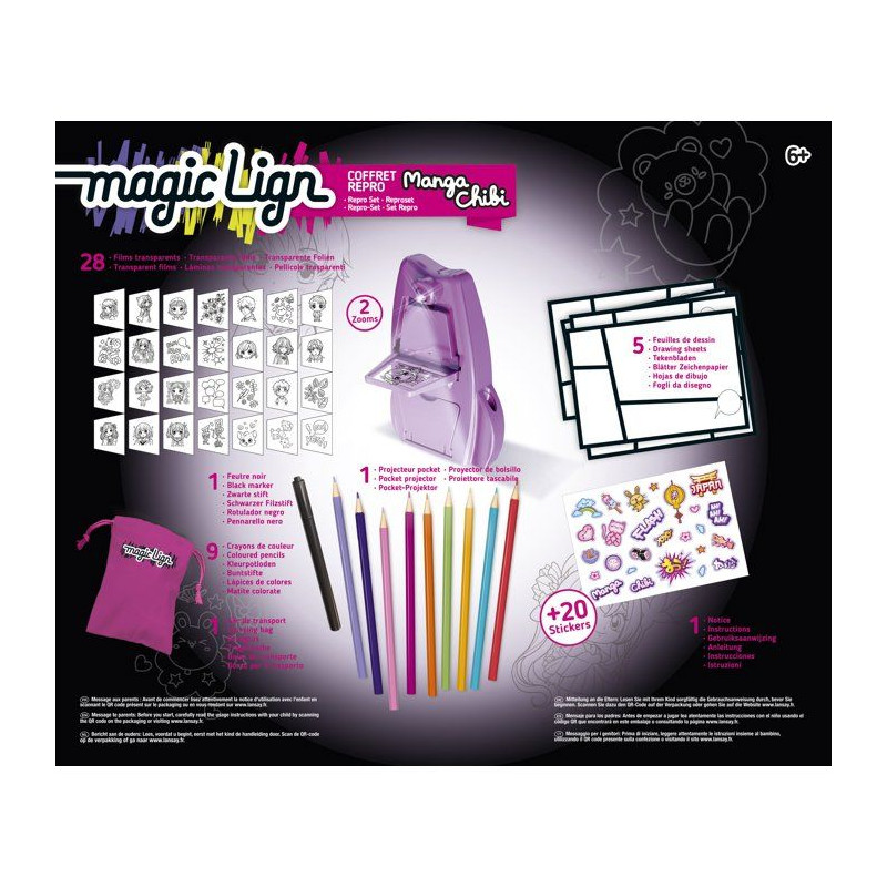 Loisir créatif - LANSAY - MAGIC LIGN - jeu de coloriage - PROJECTEUR