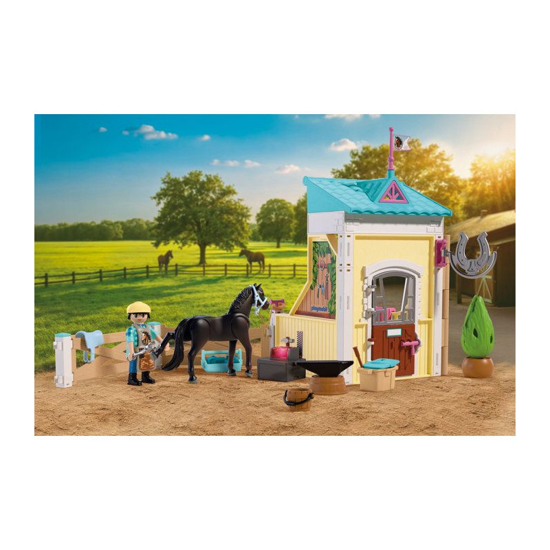 PLAYMOBIL I love horses 72131 Petite étable avec maréchal-ferrant