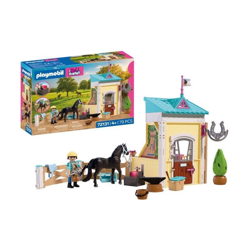 PLAYMOBIL I love horses 72131 Petite étable avec maréchal-ferrant