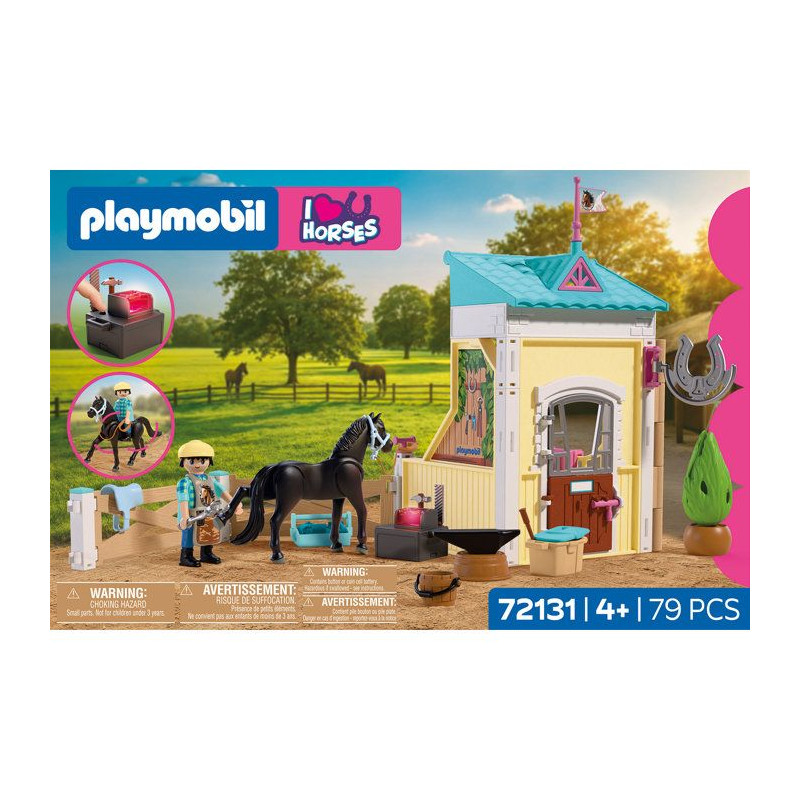 PLAYMOBIL I love horses 72131 Petite étable avec maréchal-ferrant