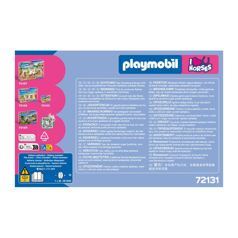 PLAYMOBIL I love horses 72131 Petite étable avec maréchal-ferrant