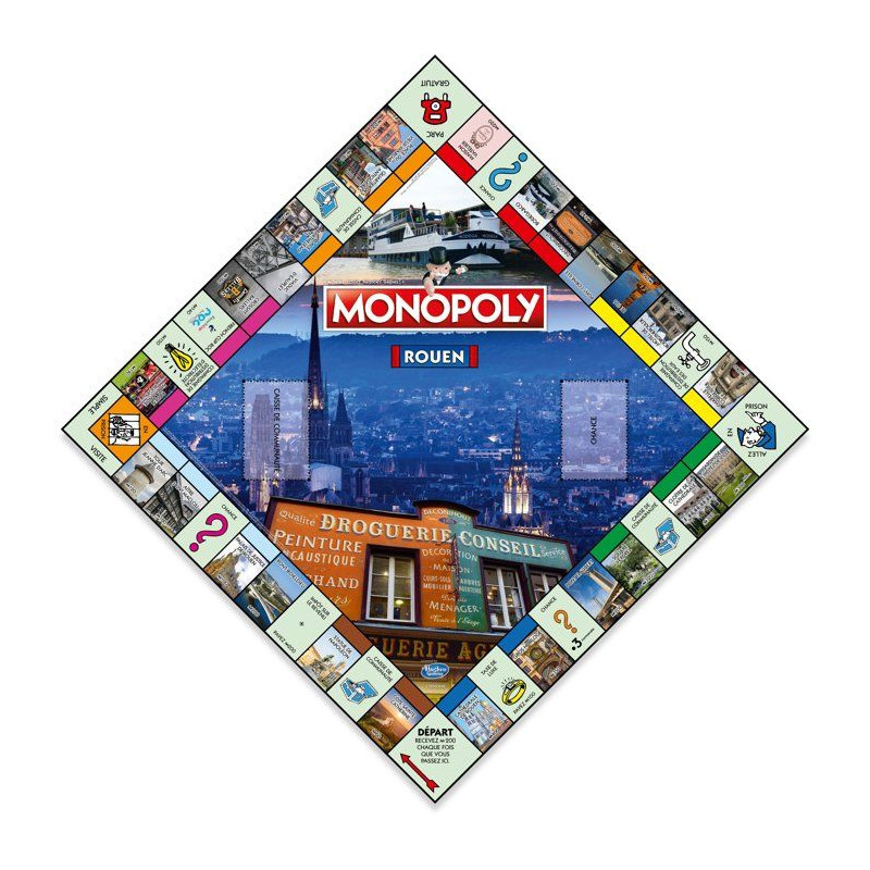 Jeu de société - WINNING MOVES - Monopoly Rouen - 2 joueurs ou plus