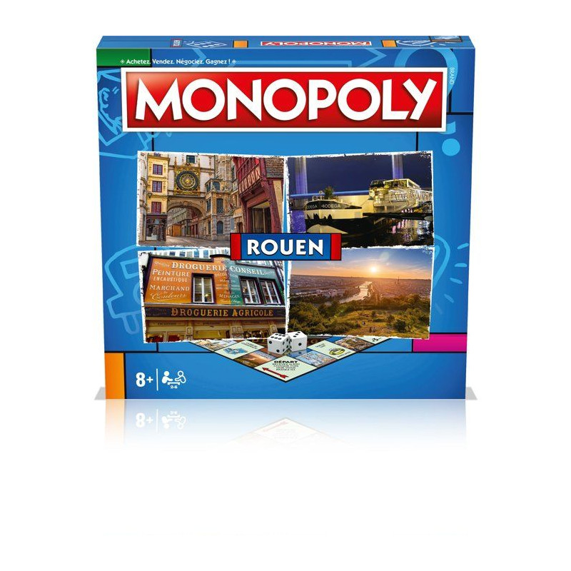 Jeu de société - WINNING MOVES - Monopoly Rouen - 2 joueurs ou plus
