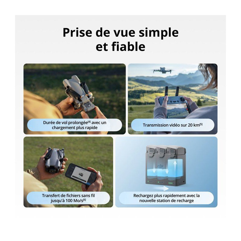 Drone caméra - DJI - Mini 5 Pro Fly More Combo DJI RC-N3 - Caméra CM
