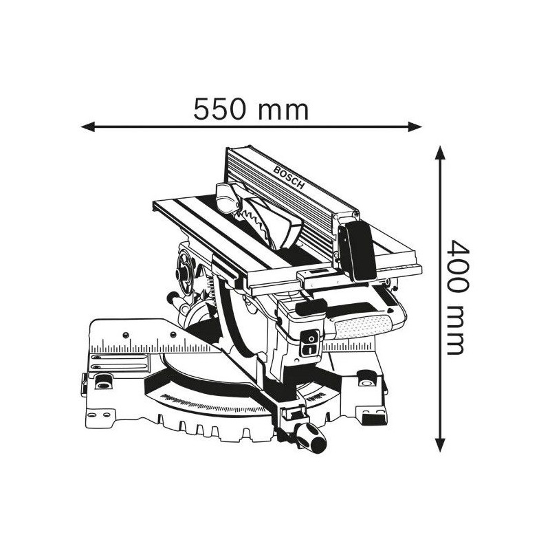 Scie à onglets à table supérieure GTM 12 JL 1800W 305MM - BOSCH - 0