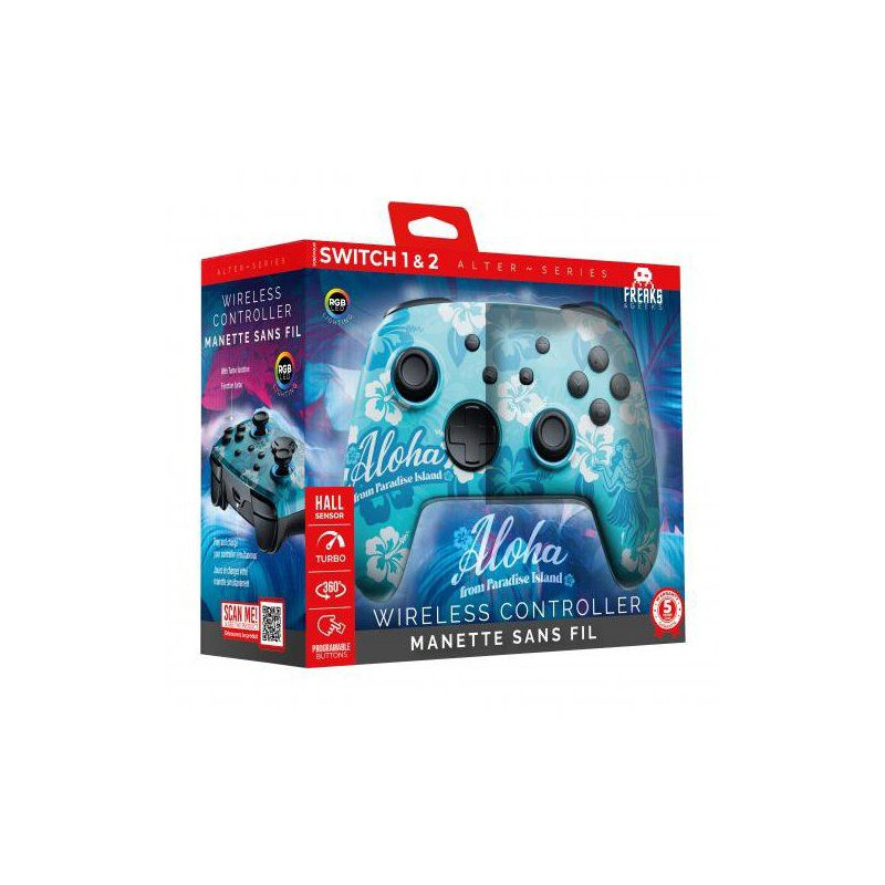 Manette Switch 1&2/PC - Sans-fil - RGB - Aloha