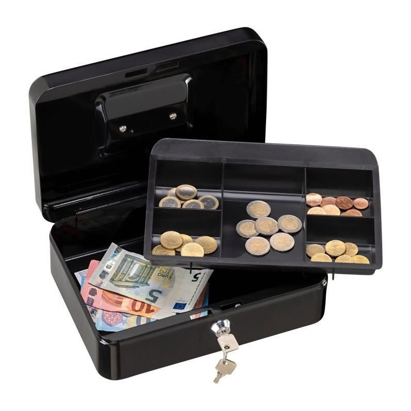 Money box - BURG WACHTER - Money 5025 Black - Key opening, black steel