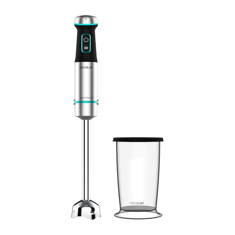 Mixeur plongeant - CECOTEC - Power TitanBlack XL - 1200 W - Lames de 4