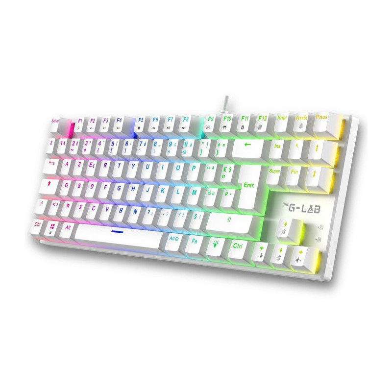 Clavier Gamer - Mécanique Switch Rouge - Rainbow - TKL - Blanc RGB