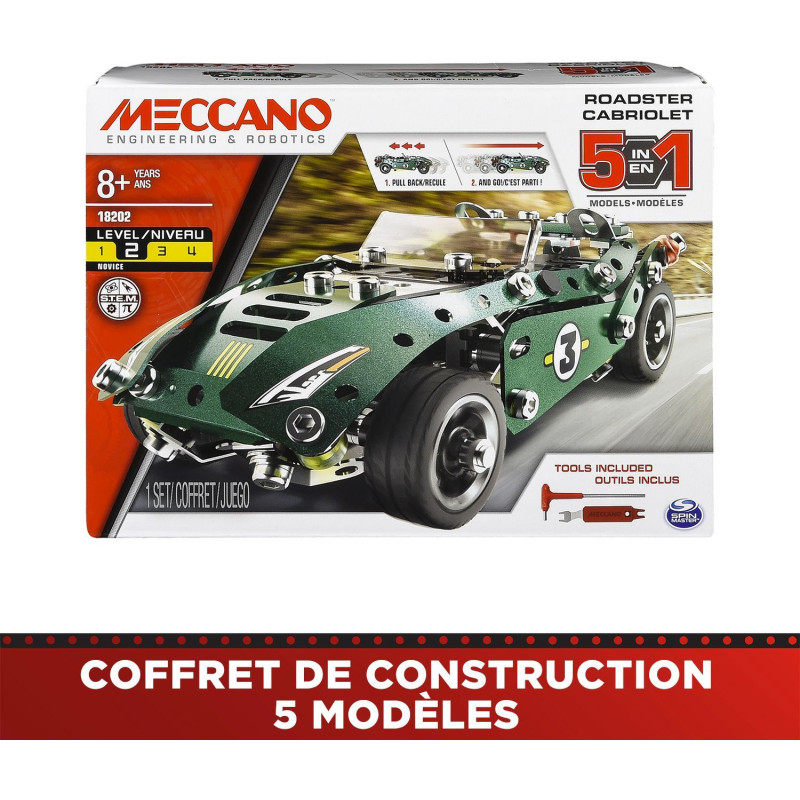 Cariolet Rétrofiction - BANDAI - Meccano - APM20102 - 5 Modèles