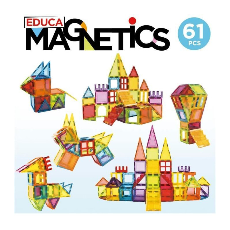 Jeu éducatif - EDUCA Magnetics - Construction 3D magnétique avec 61
