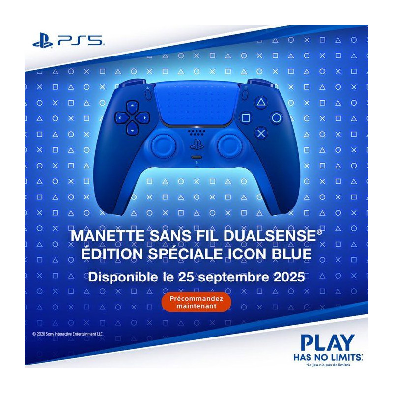 Manette sans fil DualSense - Édition limitée Icon Blue I PS5 et PC