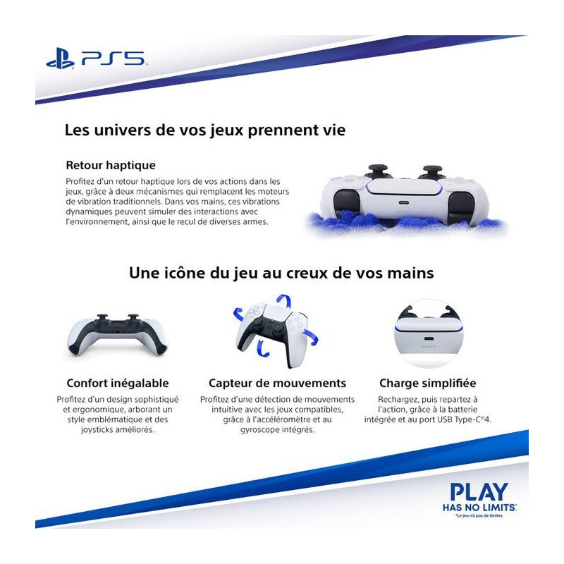 Manette sans fil DualSense - Édition limitée Icon Blue I PS5 et PC