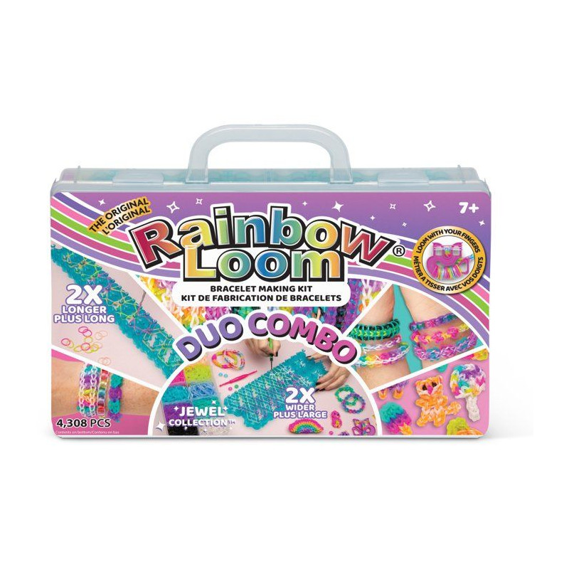 RAINBOW LOOM - Kit créatif bracelets - Élastiques - 4000 pièces - 7