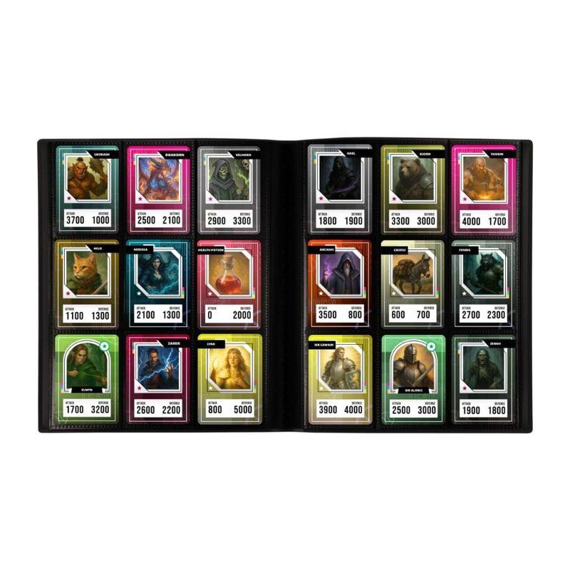 Album 360 cartes a collectionner - Konix - 9 pochettes 63 x 88 mm par