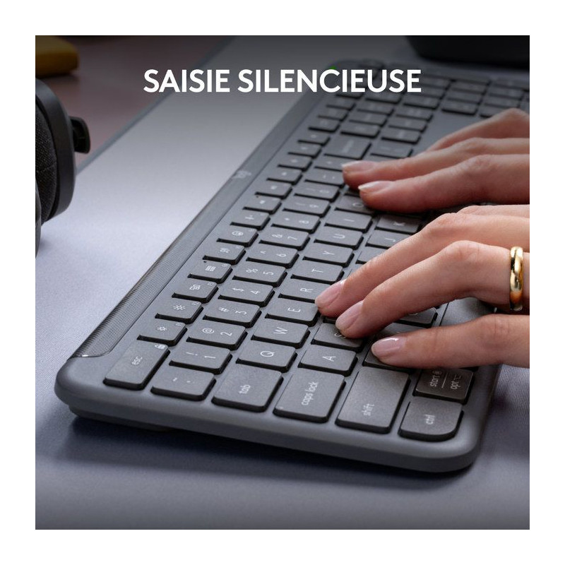 Clavier - Sans fil - Logitech - Signature Slim K950 - AZERTY - Graphit