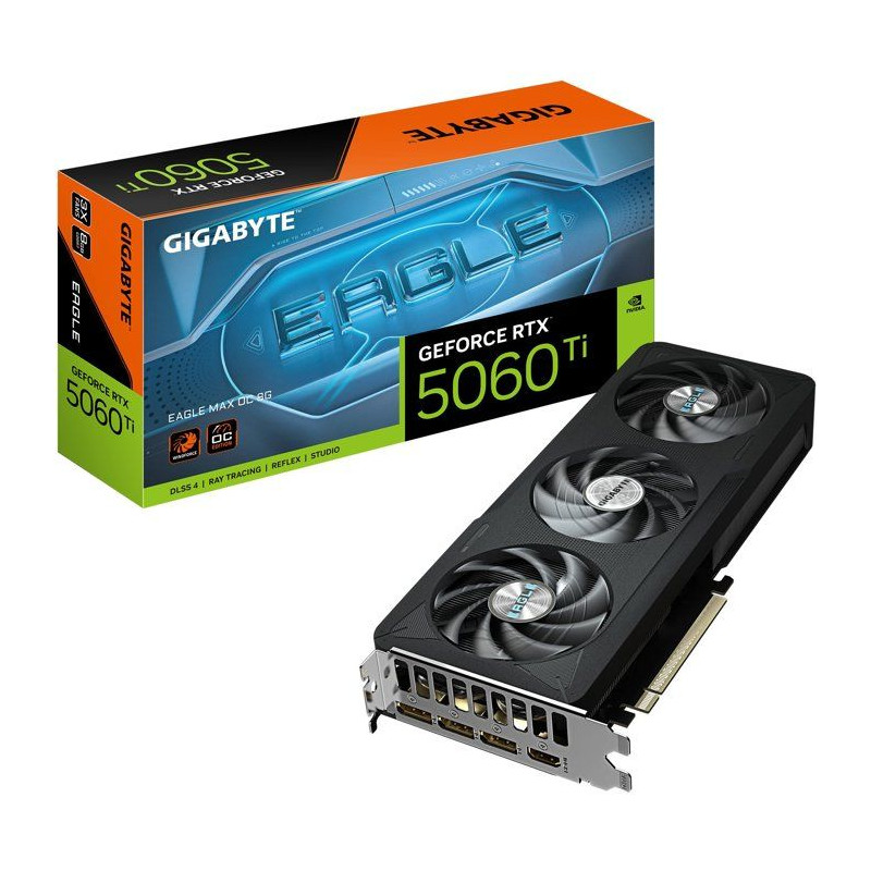 GIGABYTE - EAGLEMAX - Carte graphique - NVIDIA RTX 5060Ti OC - 8 Go