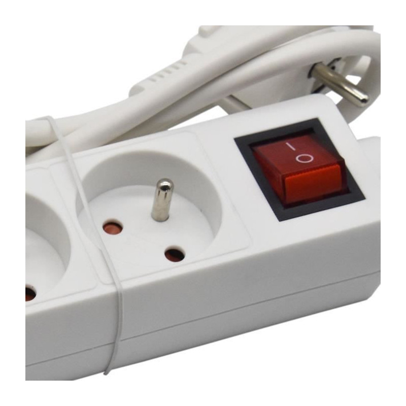 Household unit - GAO - 3 2P+T sockets - With switch, NF compliant