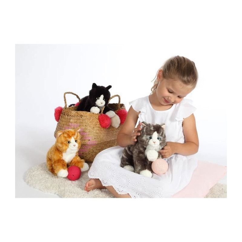 Gipsy Toys - Chat Mimiz Roux et Blanc - Peluche - 28 cm