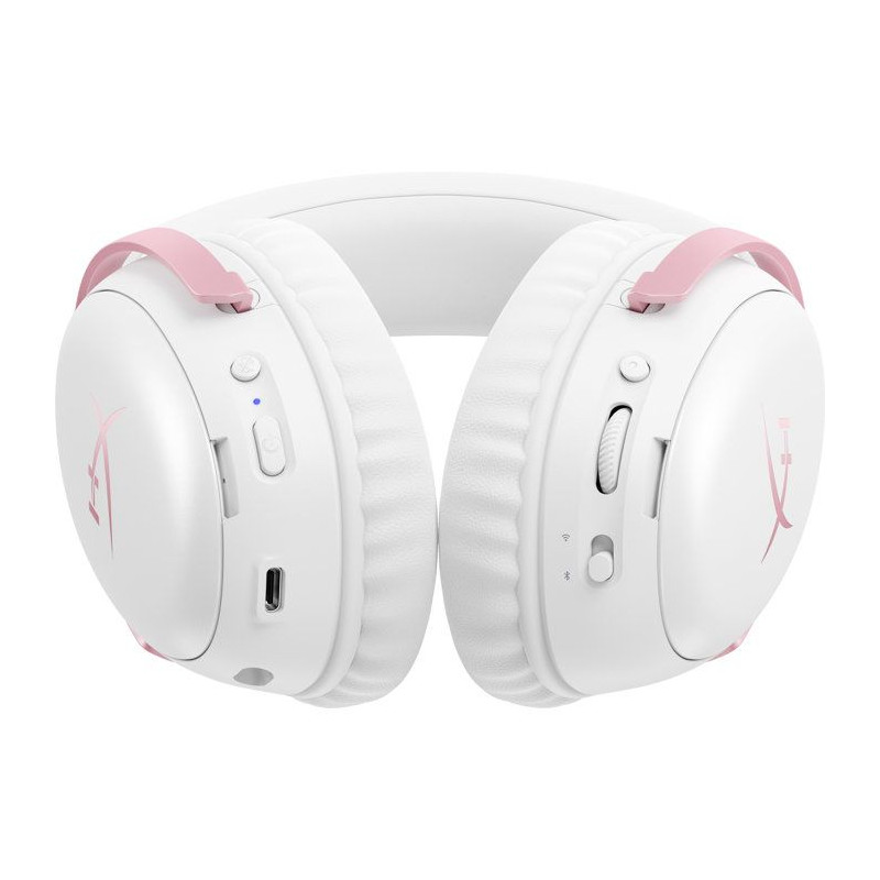 Casque Gamer Sans Fil HyperX Cloud III S Wireless blanc & rose pour PC