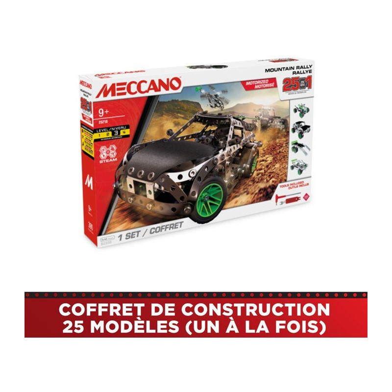 MECCANO - Jeu de construction - Métal - 390 pieces - 10 ans + - 25 mo