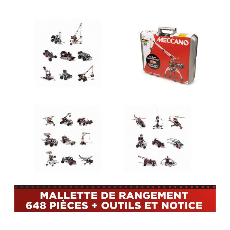 MECCANO - Jeu de construction - Métal - 638 pieces - 10 ans + - 25 mo