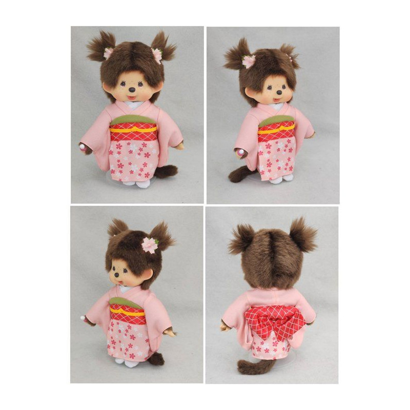Peluche - MONCHHICHI - Kimono Rose SE260799 - 20 cm - Habillage - Coll