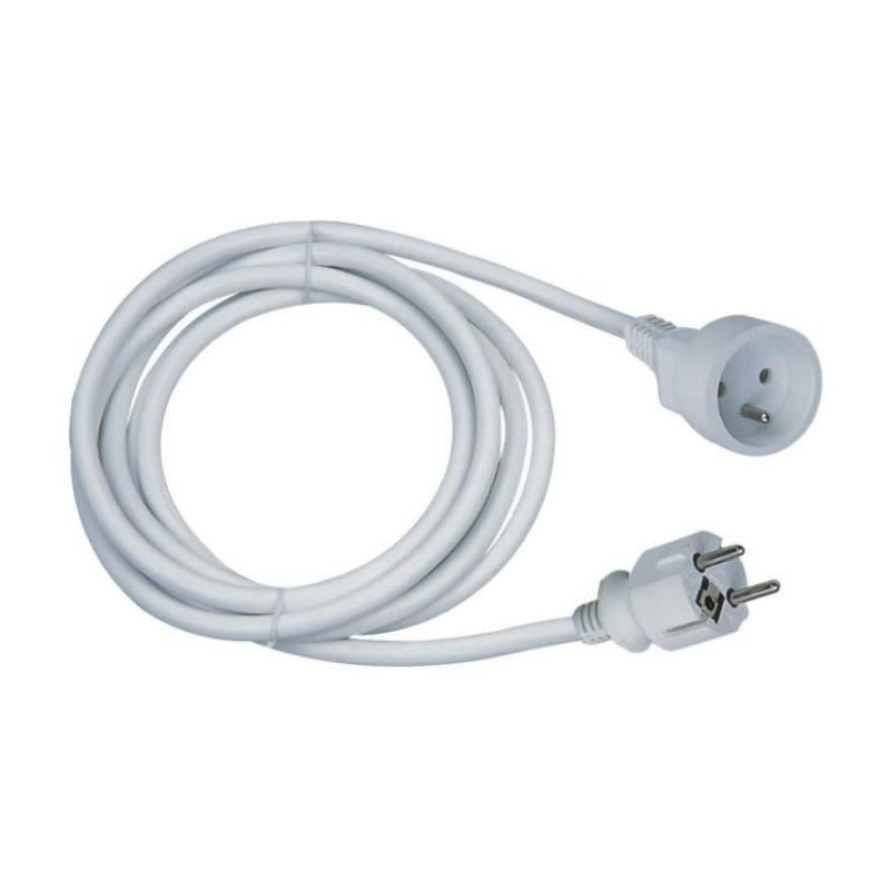 Extension cord - GAO - 16A - 10m cable - White - Robust - Flexible