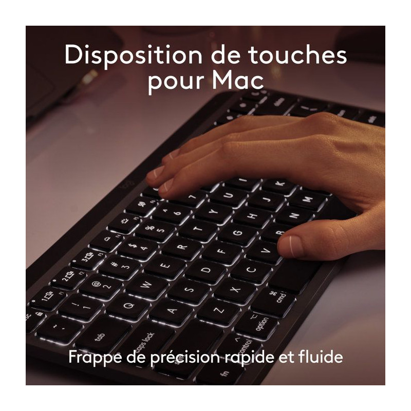 Clavier - Sans fil - Logitech - MX Keys Mini - Pour Mac - AZERTY - Noi