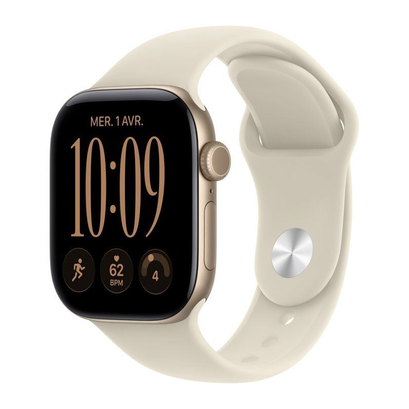 APPLE Watch Series 12 GPS + Cellular - 42mm - Boîtier Light Gold Alum