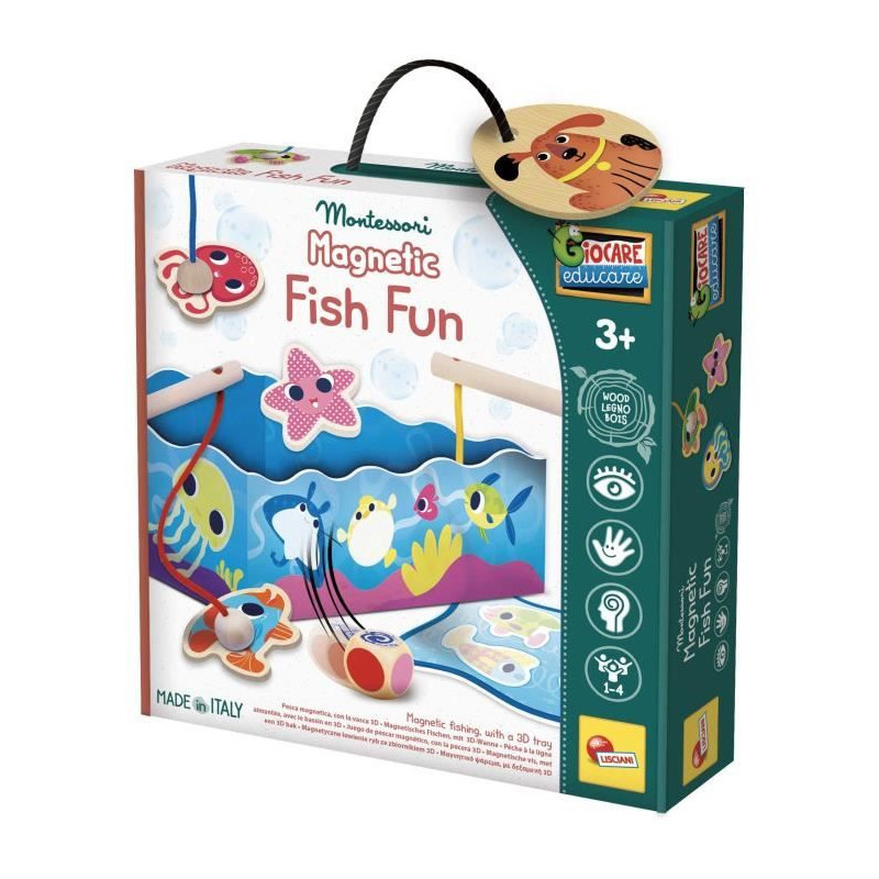 Pêche à la ligne - Jeu Montessori - MONTESSORI BOIS - Pêche Magnét