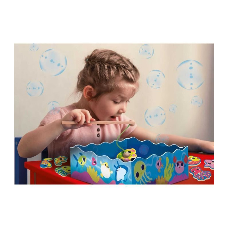 Pêche à la ligne - Jeu Montessori - MONTESSORI BOIS - Pêche Magnét