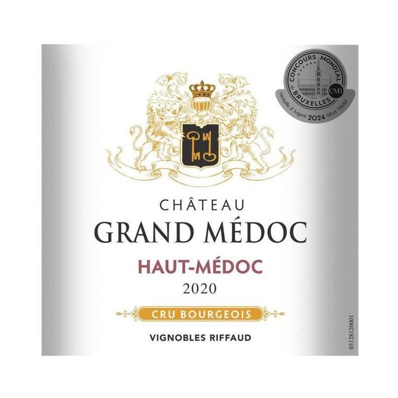 Château Grand Médoc 2020 Haut-Médoc Cru Bourgeois - Vin rouge de Bo