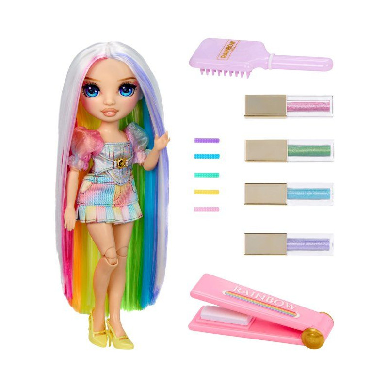 Rainbow High - Hair Studio - Amaya - Poupée de 27 cm - Accessoires In