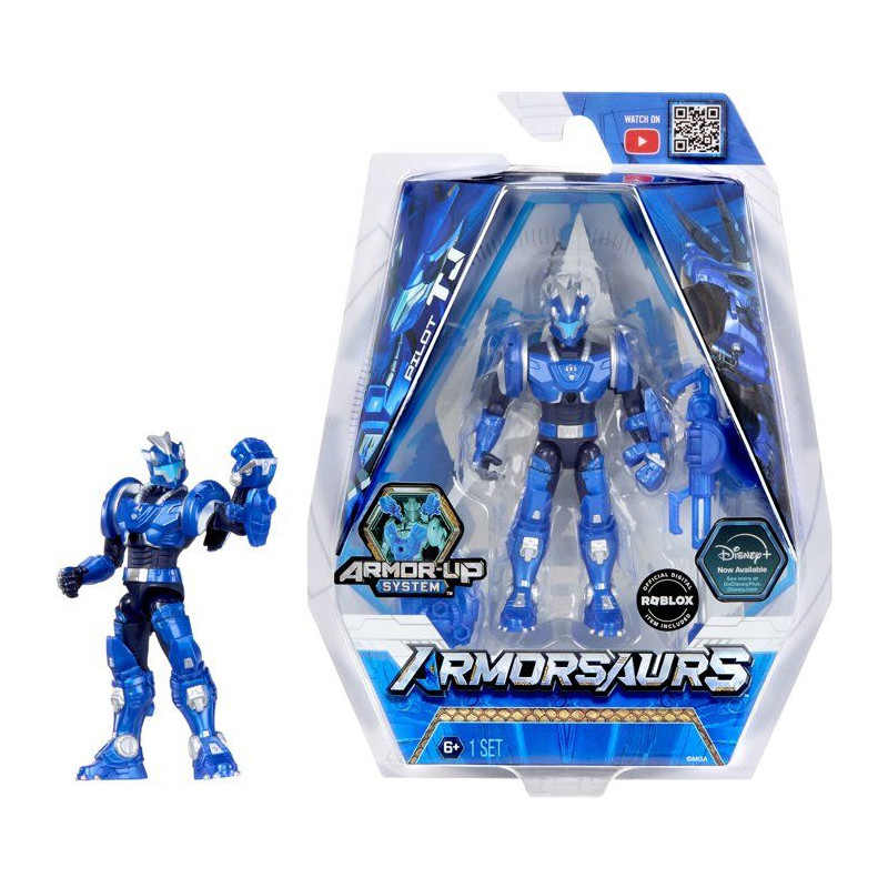 Armorsaurs - TJ - Pilote de Tricératops - Figurine de 9,5 cm - Armure