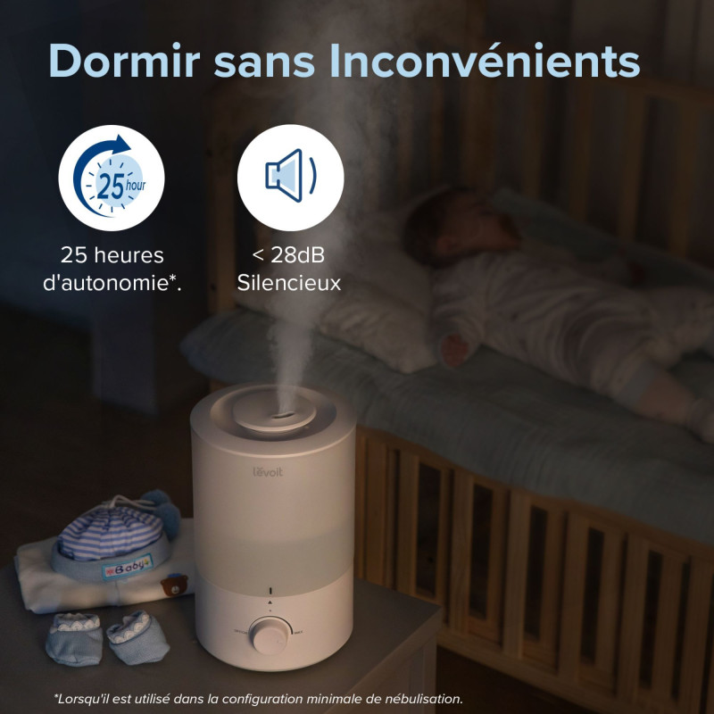Humidificateur d'air - Levoit - Dual 150 Ultrasonic - Réservoir 3 L -