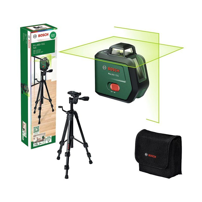 Laser lignes BOSCH - PLL 360-15G - Avec un trépied TT 120, un manuel