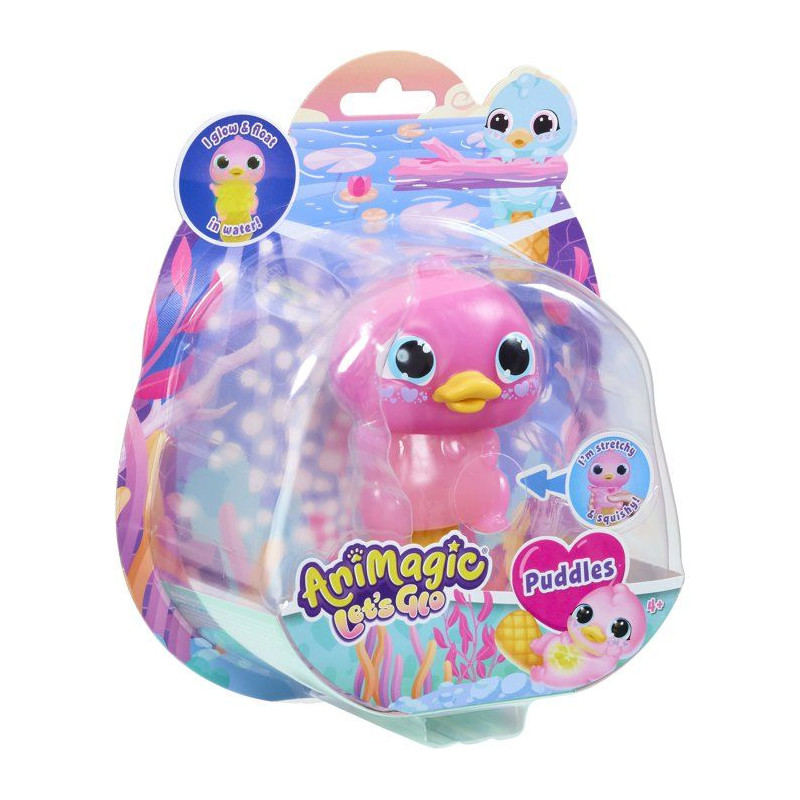 Animagic - GOLIATH - Let's Glo Puddles Pink - Animal intéractif - Ros