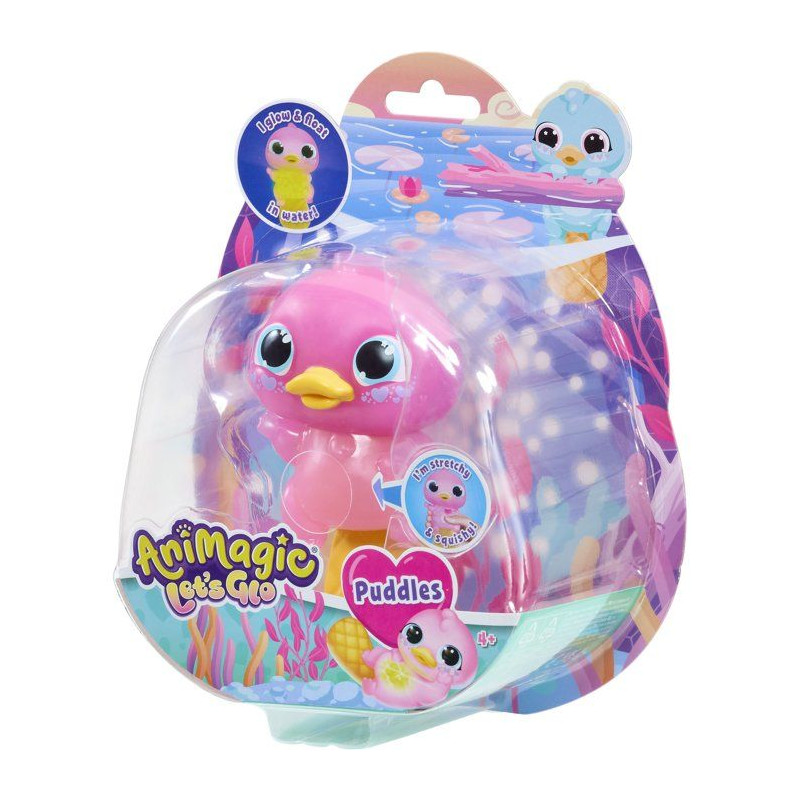 Animagic - GOLIATH - Let's Glo Puddles Pink - Animal intéractif - Ros