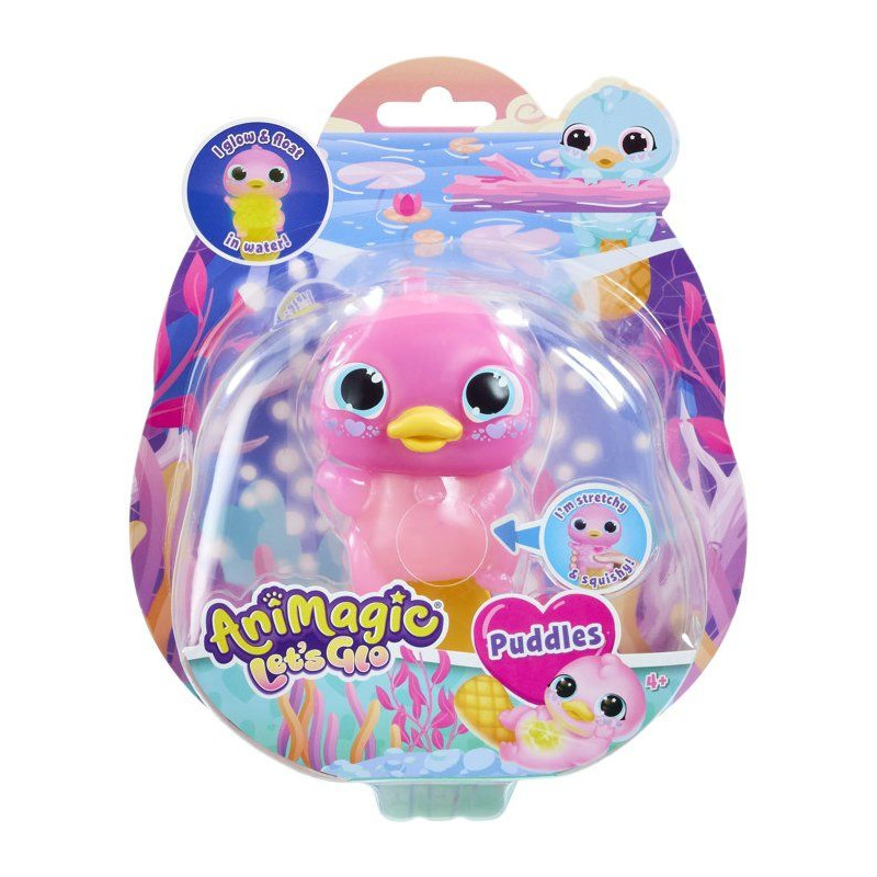 Animagic - GOLIATH - Let's Glo Puddles Pink - Animal intéractif - Ros