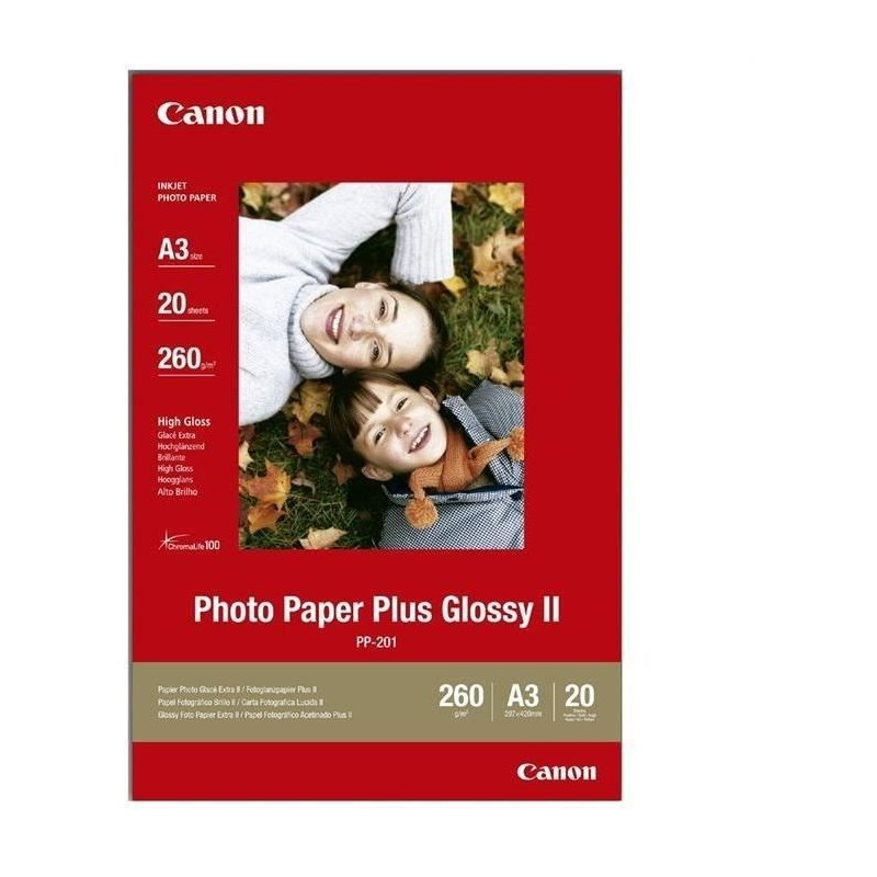 Papier photo CANON PP-201 260g/m2 - Format A3 - 20 feuilles