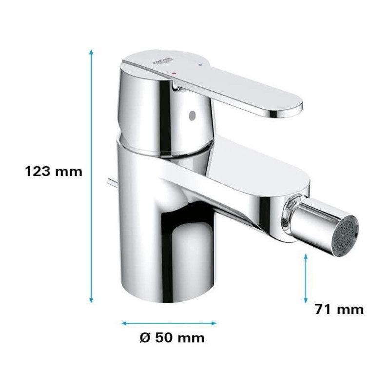 Grohe Mixer Monocomande Bidet Size S Get Chromé 32885000