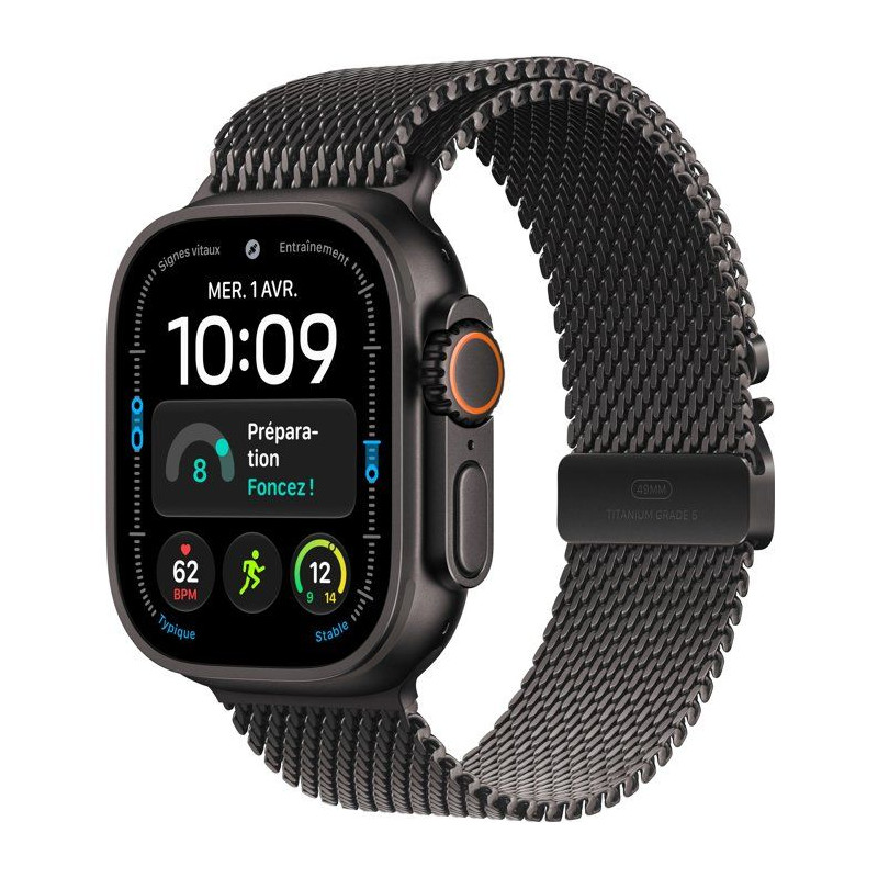 APPLE Watch Ultra 4 GPS + Cellular - 49mm - Boîtier Black Titanium -