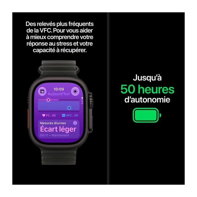APPLE Watch Ultra 4 GPS + Cellular - 49mm - Boîtier Black Titanium -