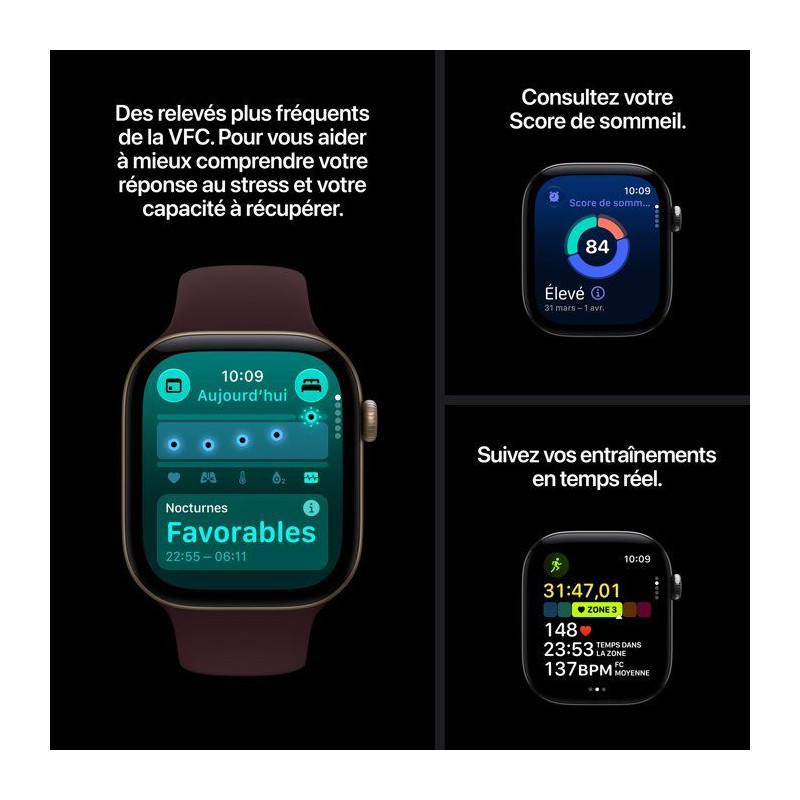APPLE Watch Series 12 GPS + Cellular - 46mm - Boîtier Space Grey Alum