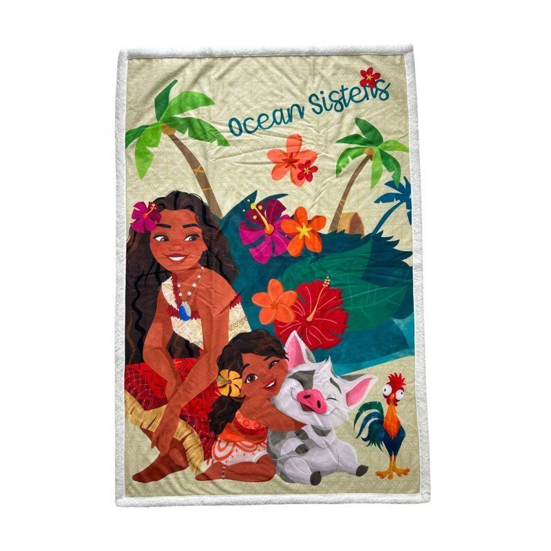 Plaid Sherpa - DISNEY VAIANA - Soeurs de l'océan - 100 x 150 cm